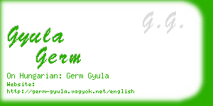 gyula germ business card